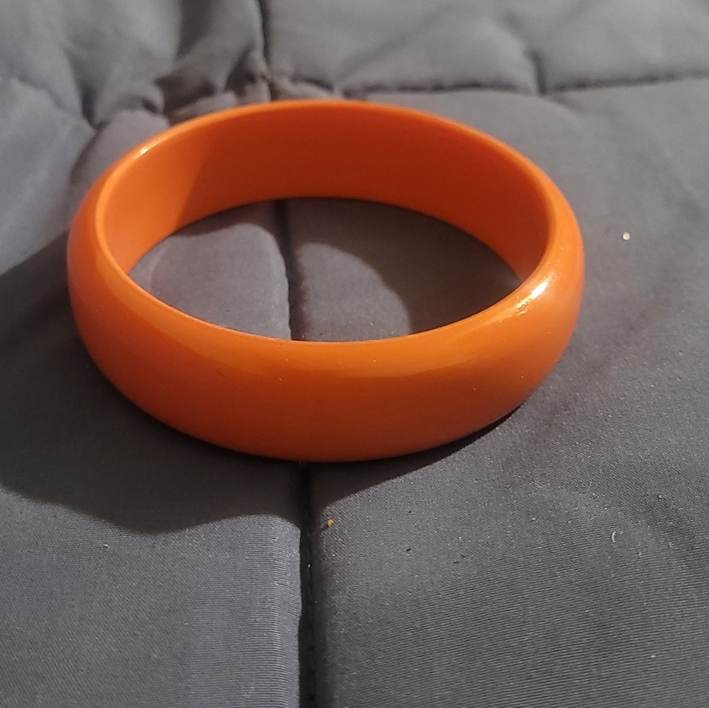 Vibrant Orange Bangle Bracelet - image 1